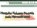 Cara Membuat Halaman Yang Berbeda dalam Satu File di Word