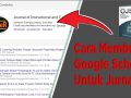 Cara Membuat Google Scholar Untuk Jurnal